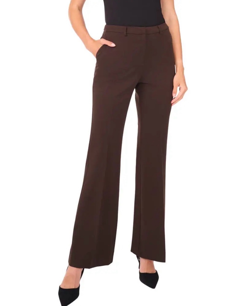 22. Halogen Brown Wide-Leg Dress Pants